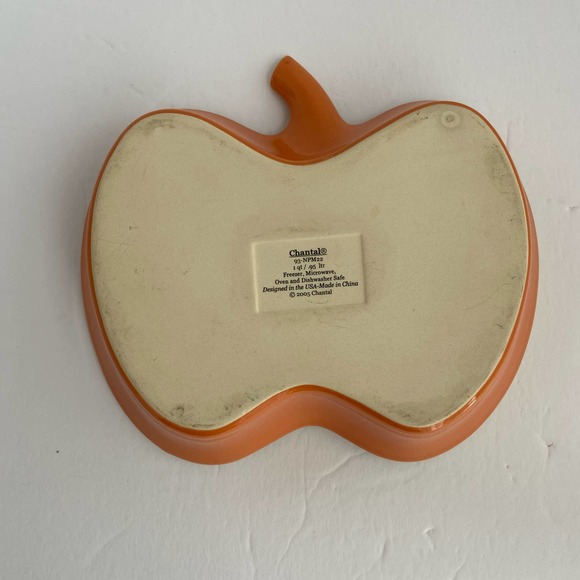 Chantal Pumpkin Casserole Baking Dish Large 1 Quart Orange 93-NPM22 - Picture 2 of 4
